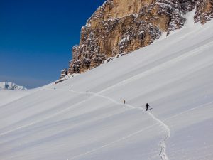 Skidurchquerung Dolomiten mit Bergführer