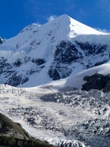 Piz Roseg Nordostwand mit Bergführer