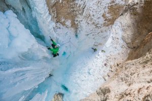 Eisklettern Bletterbachschluch mit Bergführer