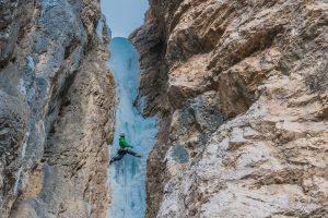 Eisklettern Bletterbachschluch mit Bergführer
