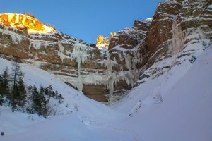 Eisklettern Bletterbachschluch mit Bergführer