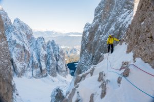 Couloir Misitica - Innterkoflerturm mit Bergführer
